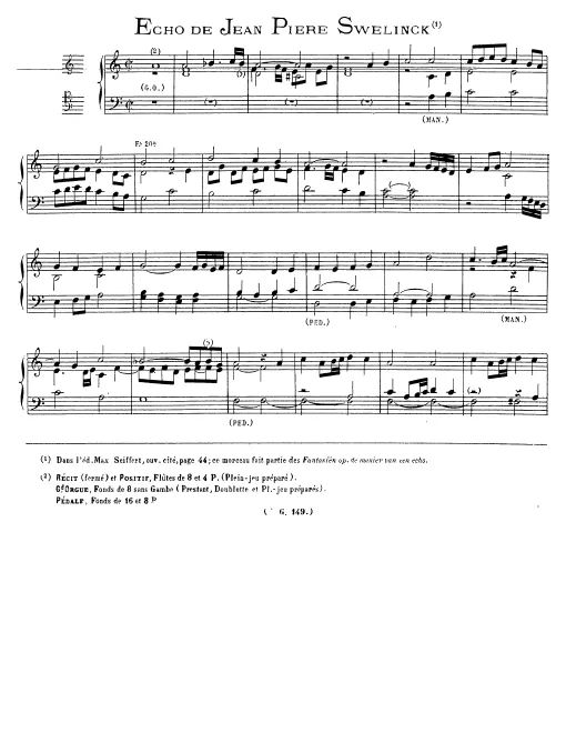 First page of Fantasia in Echo style in dorian and D minor