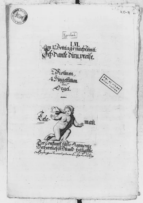 First page of Ich danke dir und preise, TWV 1:824