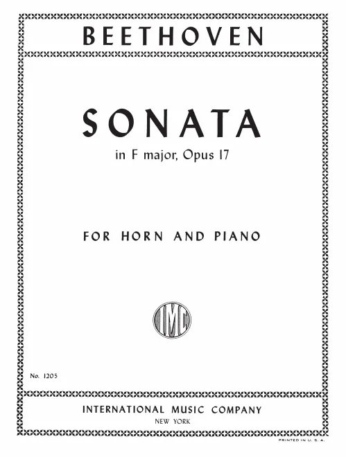 First page of Sonata for Horn and Piano