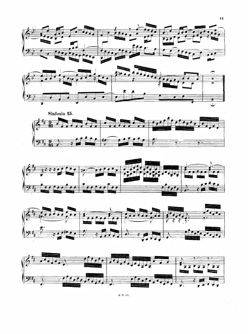 First page of Sinfonia in B minor