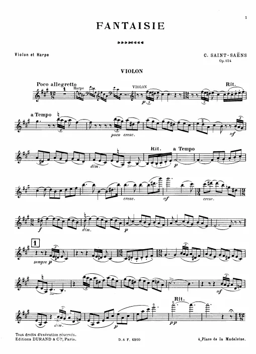 First page of Fantaisie