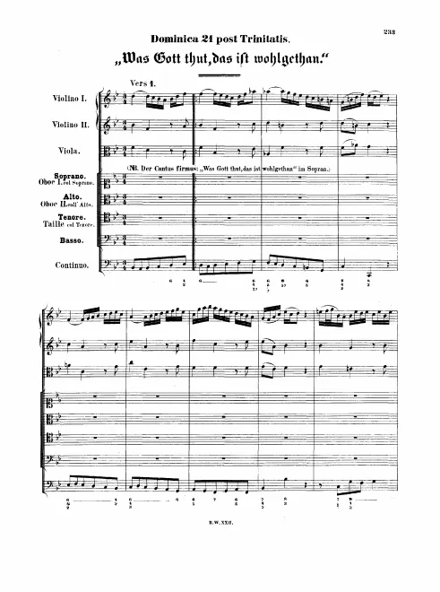 First page of Was Gott tut, das ist Wohlgethan [I]