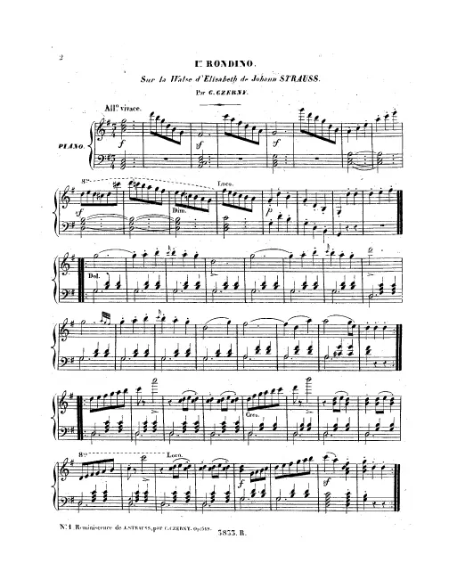 First page of Réminiscences de Johann Strauss