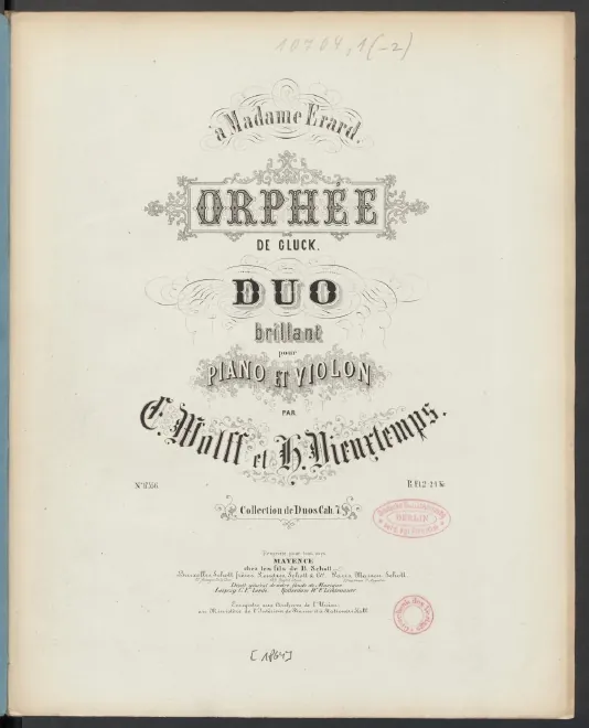 First page of Grand Duo sur 'Orphée'