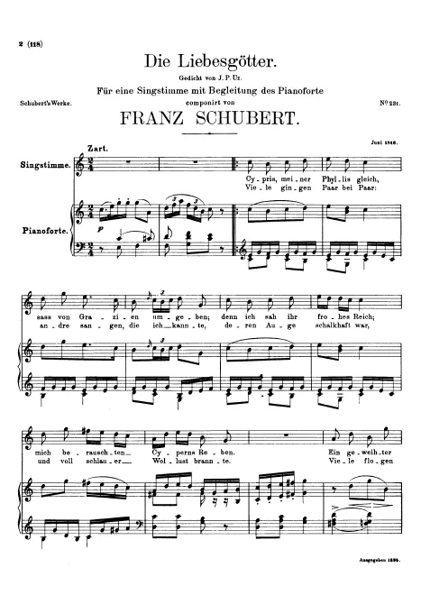 First page of Die Liebesgötter