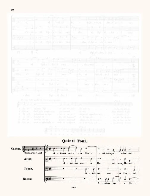 First page of Magnificat quinti toni