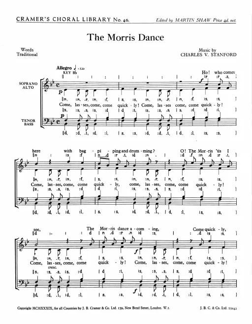 First page of The Morris Dance