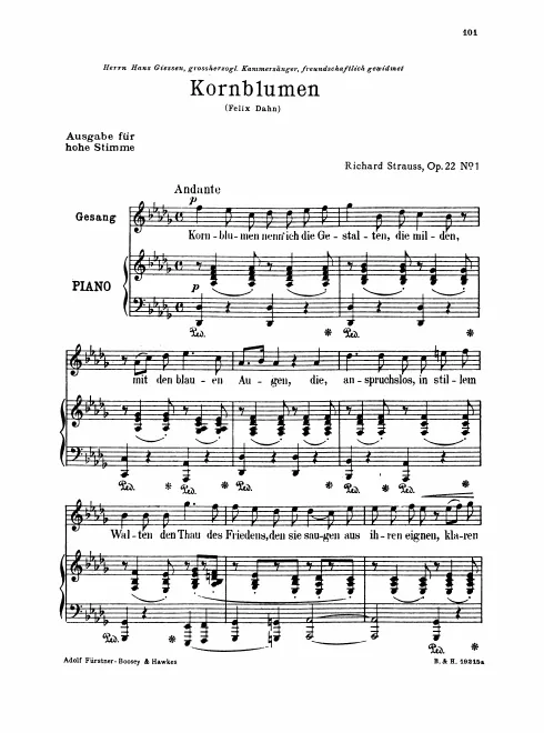 First page of Mädchenblumen