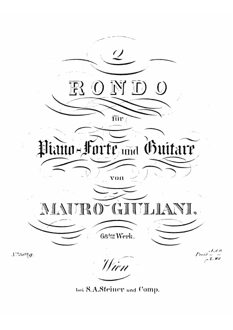 First page of 2 Rondo für Piano-Forte und Guitare