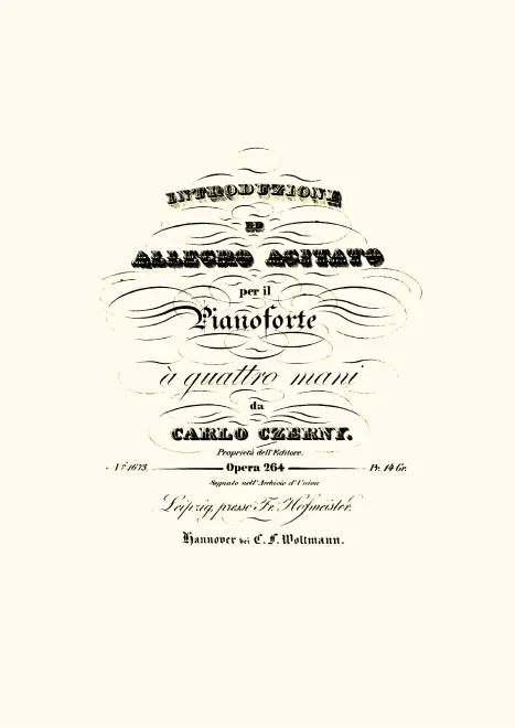 First page of Introduzione ed allegro agitato à quattro mani