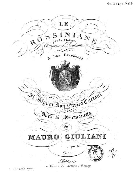 First page of Rossiniana No.3