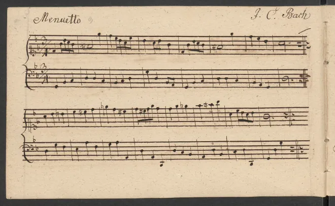 First page of Minuet in G minor