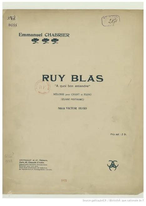 First page of Ruy Blas