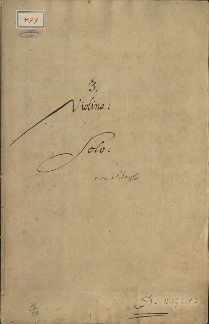 First page of Sonata for Violin and Cello in G major, B.G29