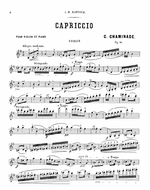 First page of Capriccio