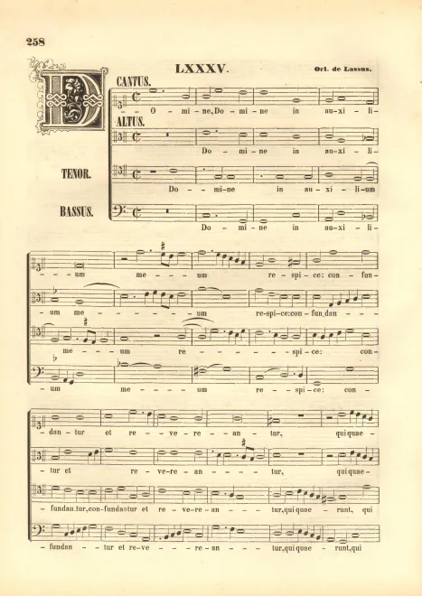 First page of Domine in auxilium meum respice