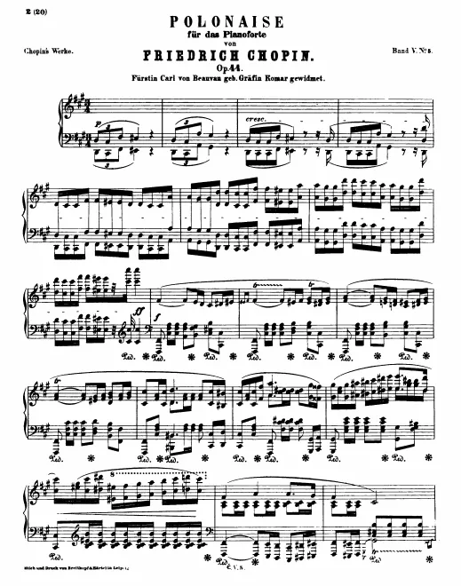 First page of Polonaise in F-sharp minor