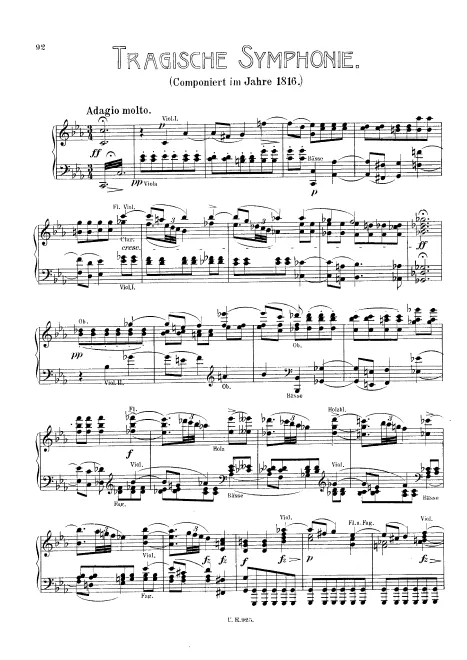 First page of Symphony No.4
