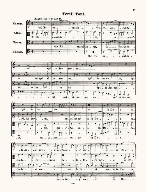 First page of Magnificat tertii toni