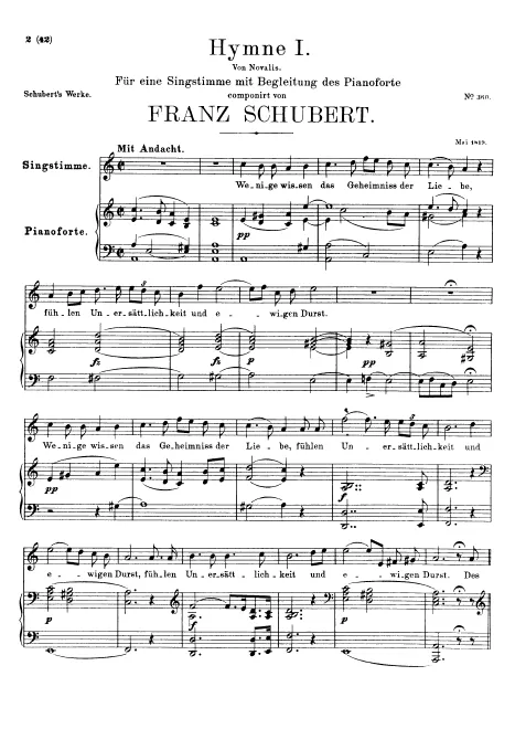 First page of Hymne