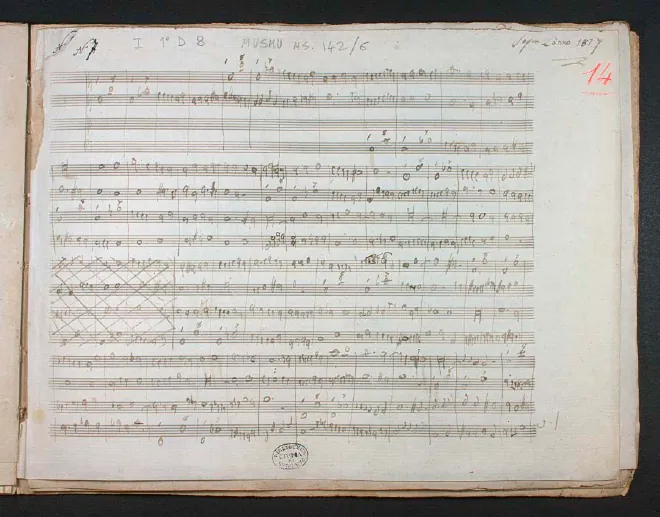 First page of Fugue for 4 Voices