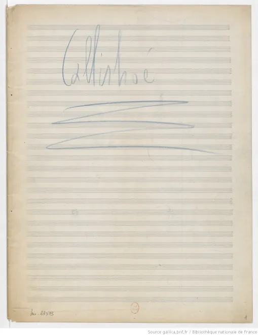 First page of Callirhoé