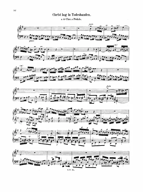 First page of Fantasia sopra 'Christ lag in Todesbanden'