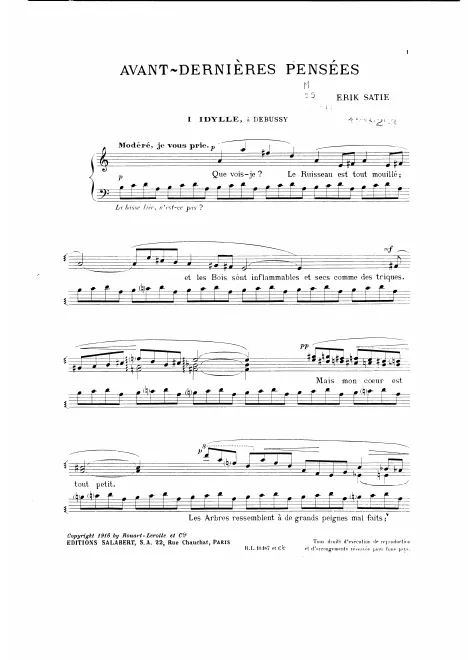 First page of Avant-dernières pensées