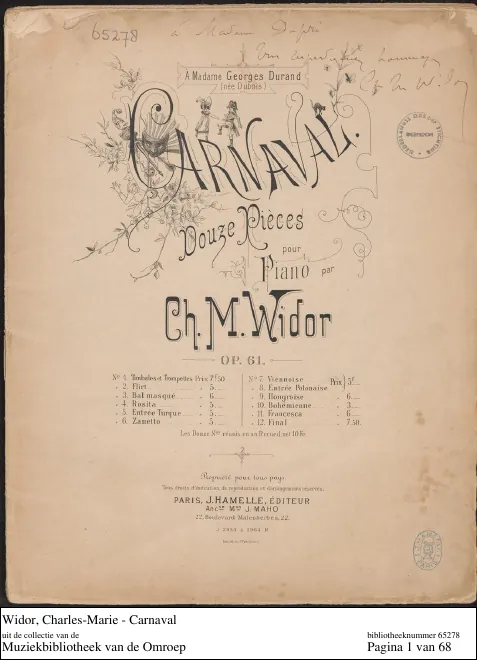 First page of Carnaval