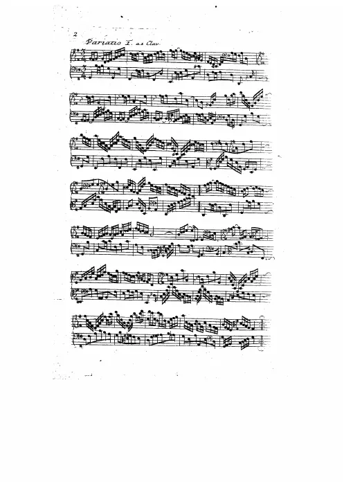 First page of Goldberg-Variationen