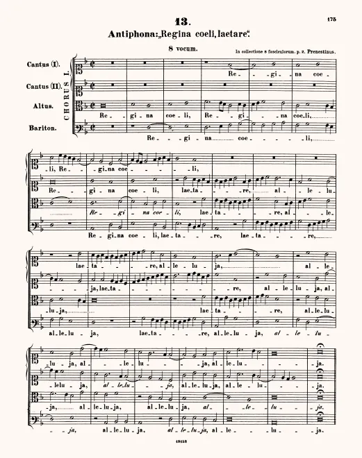 First page of Regina coeli laetare