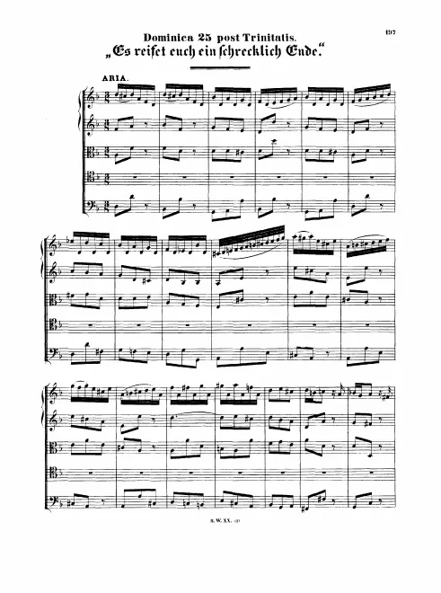 First page of Es reißet euch ein schrecklich Ende