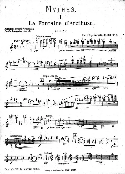 First page of Mythes