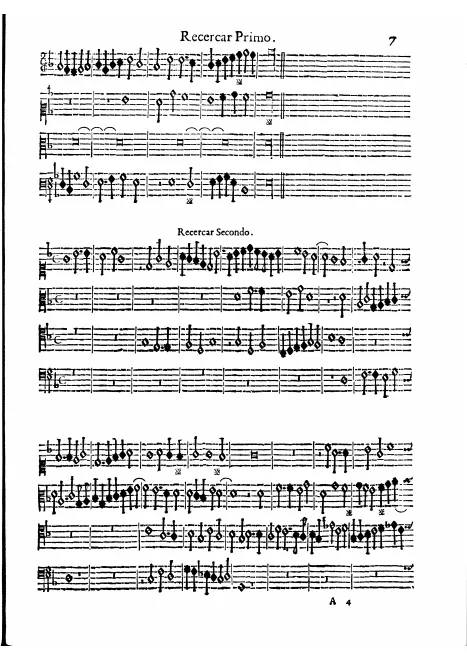 First page of Recercar secondo
