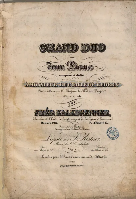 First page of Grand Duo for 2 pianos in d minor