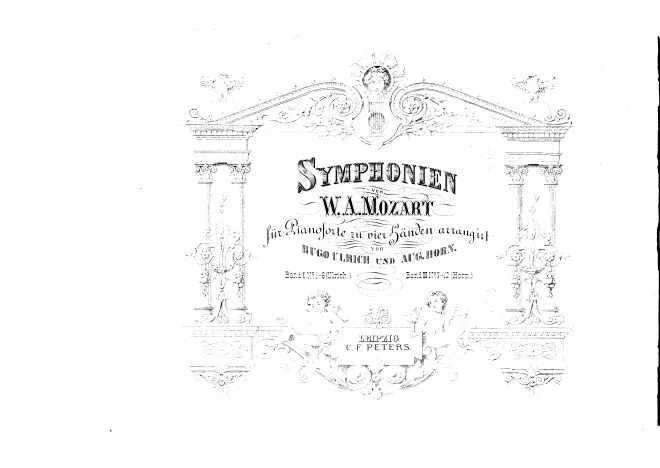 First page of Symphonien für Pianoforte zu vier Händen arrangirt von Hugo Ulrich und Aug. Horn