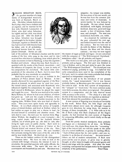 First page of Das wohltemperierte Klavier I
