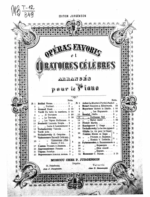 First page of Guillaume Tell