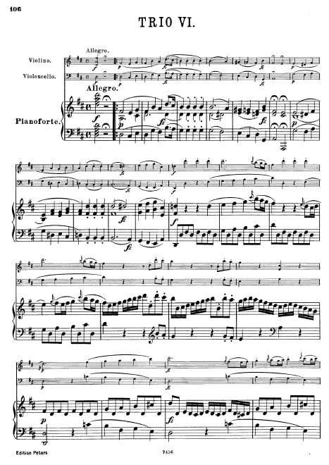 First page of Piano Trios