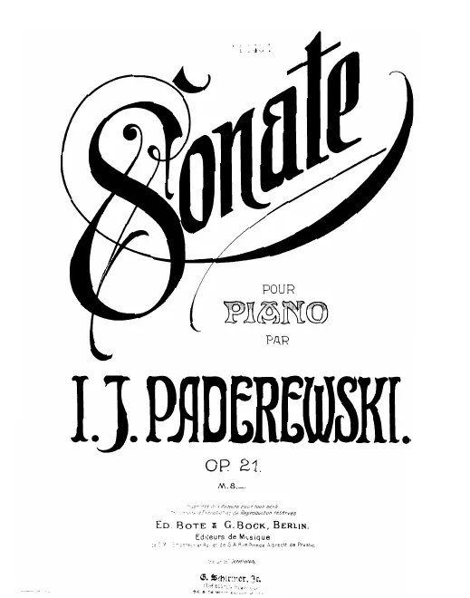 First page of Piano Sonata