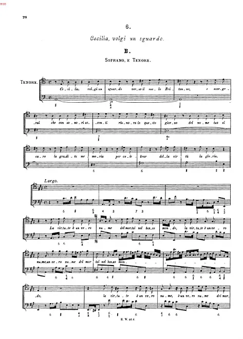 First page of Cecilia, volgi un sguardo
