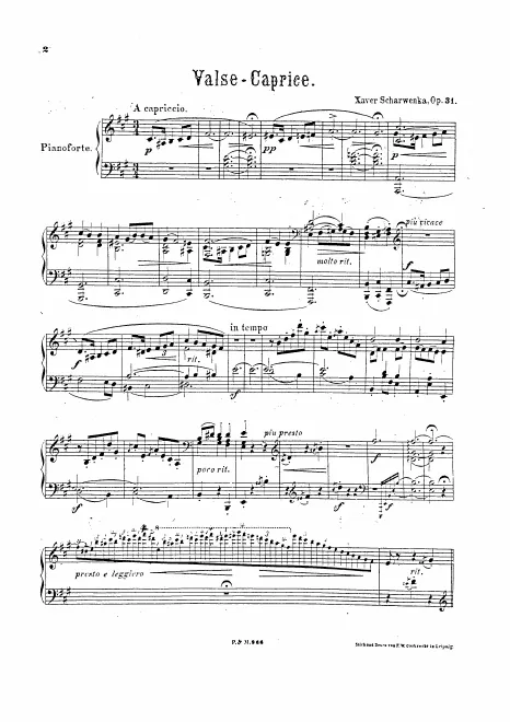 First page of Valse-caprice für das Pianoforte