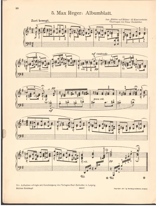 First page of Blätter und Blüten