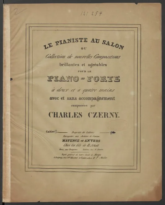 First page of Réminiscenses de l'opéra Le duc d'Olonne de D. F. E. Auber: Six Rondinos pour piano