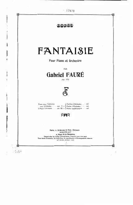 First page of Fantaisie