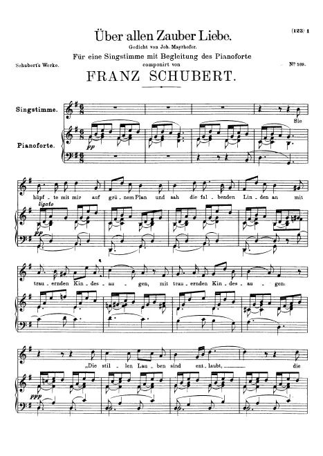 First page of Über allen Zauber Liebe