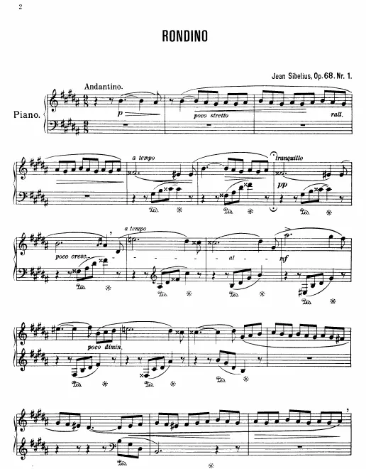 First page of 2 Rondinos for Piano