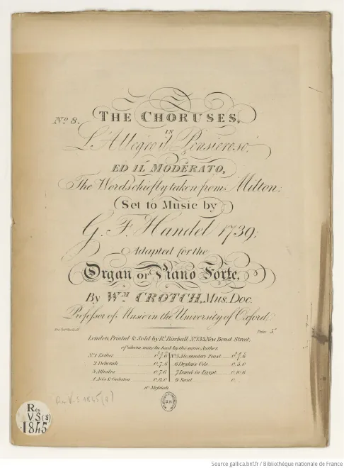 First page of L'Allegro, il Penseroso, ed il Moderato