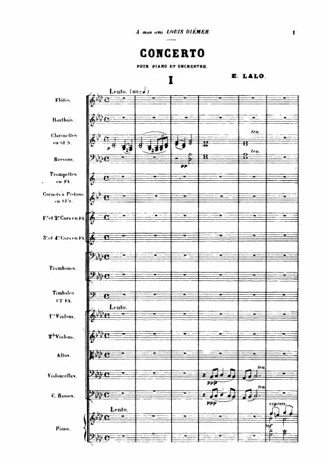 First page of Piano Concerto