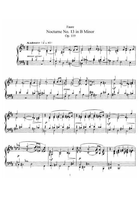 First page of Nocturne No.13